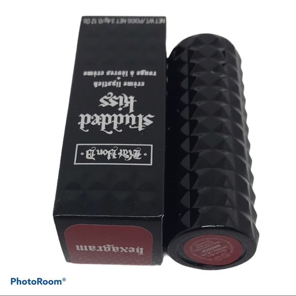 KVD STUDDED KISS CRÈME LIPSTICK HEXAGRAM RED GOTH - Picture 3 of 9